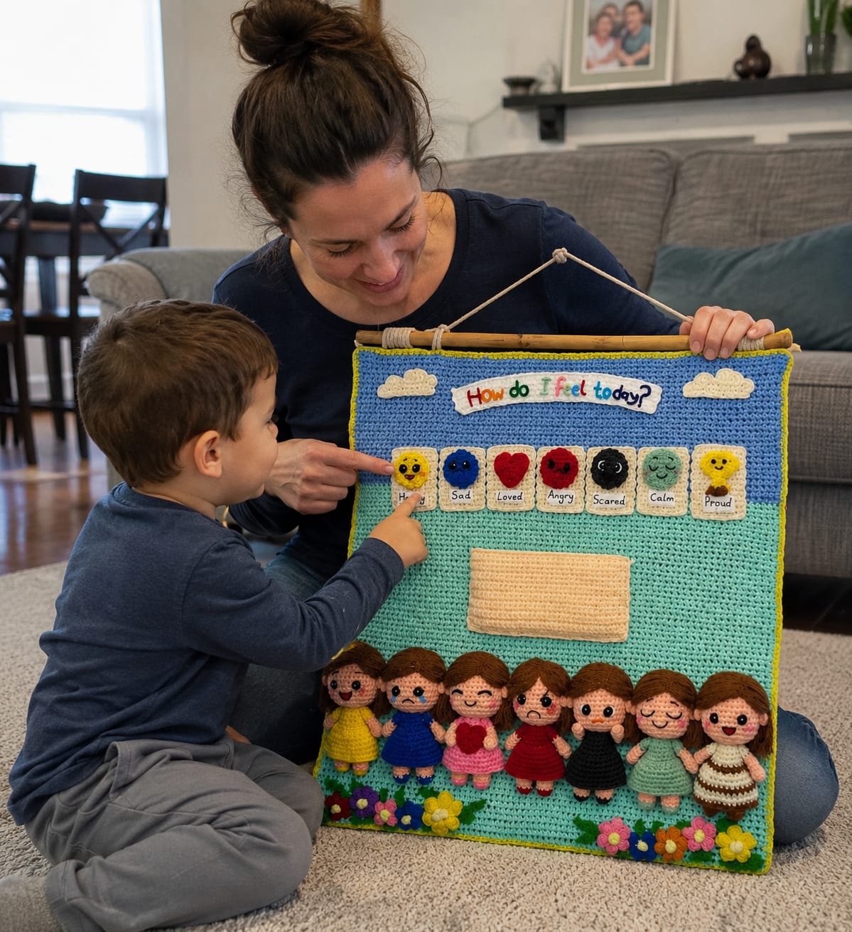 Montessori Feelings Board  Crochet Pattern Bundle+Video Tutorial+Activity Ideas