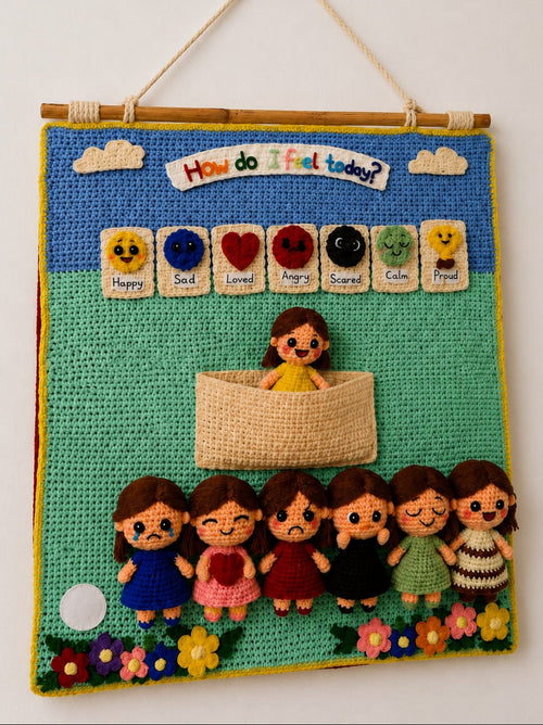 Montessori Feelings Board  Crochet Pattern Bundle+Video Tutorial+Activity Ideas